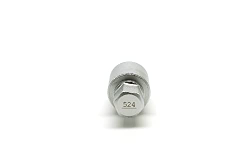 TEMO 524 Wheel Lock Nut Screw Removal Key Anti-Theft Lugnut Socket S3056 for Vw Audi Vag Volkswagen Vehicles - size: Model 524 (1 Piece)