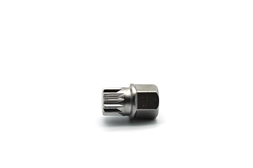 TEMO Abc2/13Pt Anti-Theft Wheel Lock Lug Nut Removal Socket Key for Vw Audi | Wheel Lock Nut Socket Adapter | Anti-Theft Screw Remover Repair Tool | Tyre Fitting, Garage Repair, Tire Change - size: ABC2/13PT