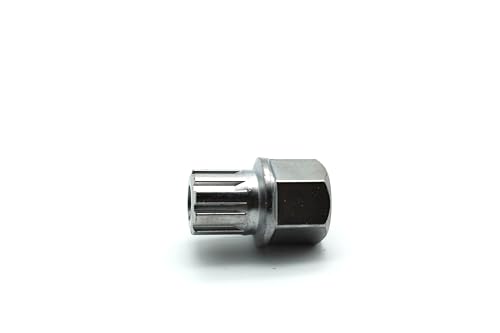TEMO 54/9Pt Anti-Theft Wheel Lock Lug Nut Removal Socket Key for Vw Audi | Wheel Lock Nut Socket Adapter | Anti-Theft Screw Remover Repair Tool | Tyre Fitting, Garage Repair, Tire Change - size: 54/9PT