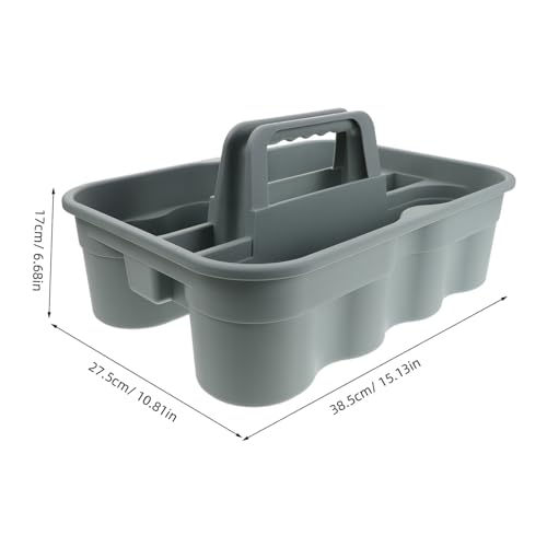 Portable Cleaning Supplies Organizer Basket with Handle Plastic Tool Tote for Car Detailing and Home Use Lightweight Storage Bin for