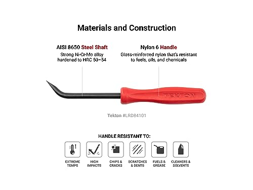 TEKTON 1/4 Inch x 6-1/2 Inch 50-Degree Mini Pry Bar | LRD84101 | Made in USA - size: 1/4 Inch 50-Degree