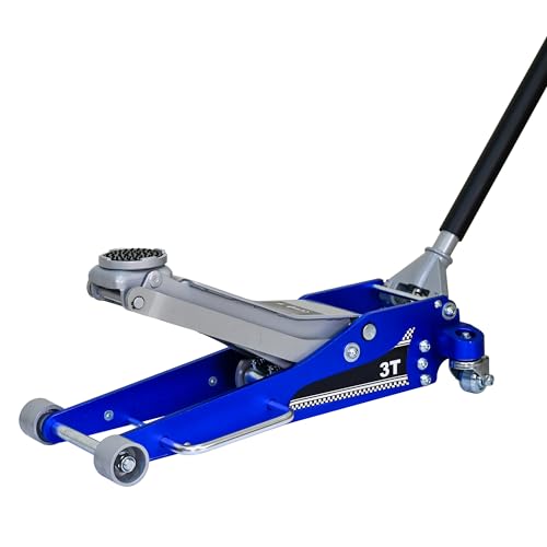 3 Ton Aluminum & Steel Hybrid Hydraulic Floor Jack, Dual Piston Racing Jack, CE Certified - size: 3T - Aluminum Body w/ Extra Saddle