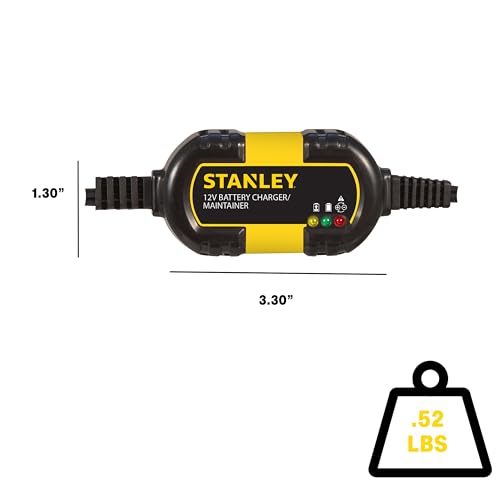 Stanley BM1S 1 Amp Battery Charger for Vehicles | Keeps 12V Batteries Charged Up - size: 1AMP
