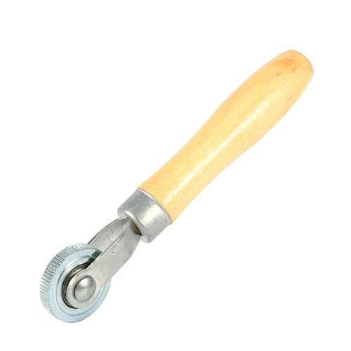 Compact Wooden Handle Repair Tube Stitch Puncture Patch Tire Roller Bearing Tool Kit for Tire Repair Work with Bearing Interior Design and Lightweight Features