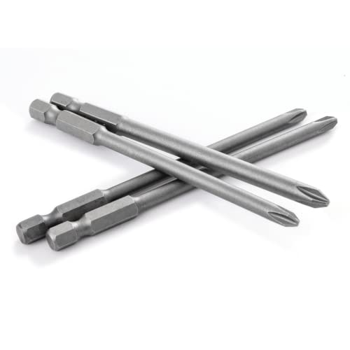 VESTTIO 4-in-1 Hex Phillips Slotted Security Torx Long Screwdriver Bits Set with Magnetic 16PCS 1/4 Inch Hex Shank 4 Inch/100 mm Length S2 Steel for Power Screwdriver Drill Impact Driver | Assorted screwdriver bits, S2 alloy steel, 1/4 inch hex shank, mag