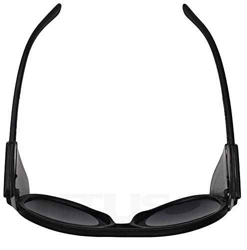 TITUS G35 Retro Aviator Z87 DOT ANSI CE Approved Safety Glasses | W/Protective Side Shields, UV400 Polycarbonate Lenses, Flexible Nylon Stems, Eye Protection, Sunglasses, Motorcycle, Shooting - color: Guava Rev Mirror Over Smoke