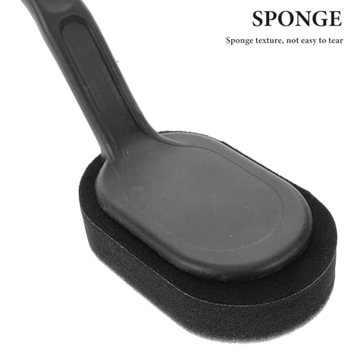 Car Tire Waxing Brush Set with Replaceable Black Plush Sponge, 6pcs Automotive Detailing Tool for Tire Shine and Wheel Cleaning Maintenance