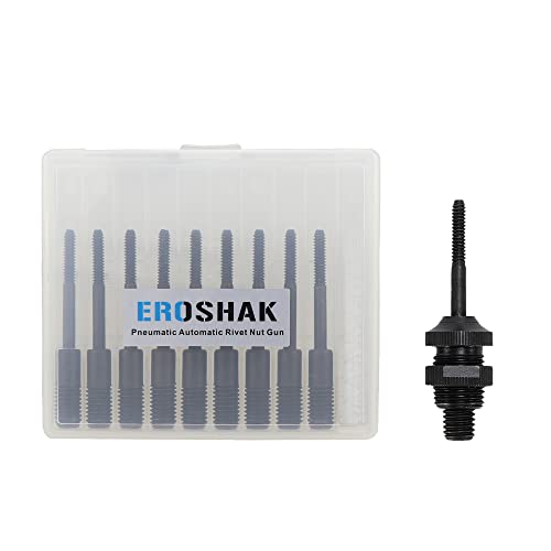 #6-32 Mandrel 10pcs (with Fixing Nut) Replacement Rod 9900S Air Hydraulic Rivet Nut Tool - color: 6-32 Mandrels