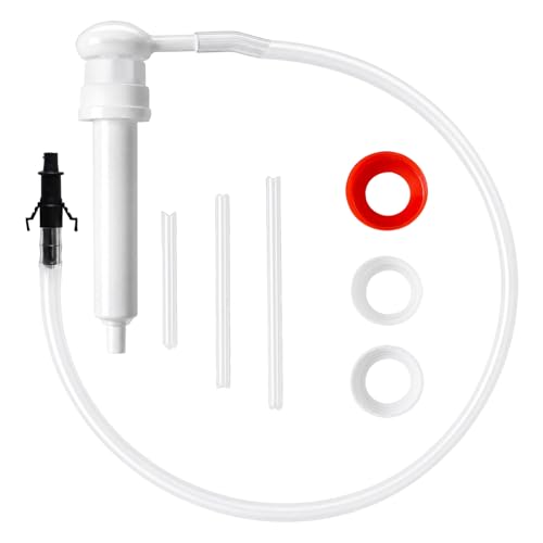 Fluid Transfer Pump for Gallon Quart Bottles - 4 Cap Adapters 38mm 40mm 43mm 50mm with Extension Tubes - Oil Transmission Gear Fluid ATF Hand Pump for Wide Mouth,and Fluid Pump - color: 30cc fluid pump 1 pack