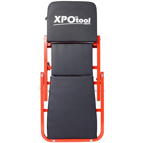 36in 2 in 1 Mechanic Creeper - Z Shape Creeper Seat Foldable Creepers Automotive with 6 Wheels | 300Lbs Capacity Garage Chair | Low Profile Creeper Lay Down or Sit for Garage Shop Auto Repair RED