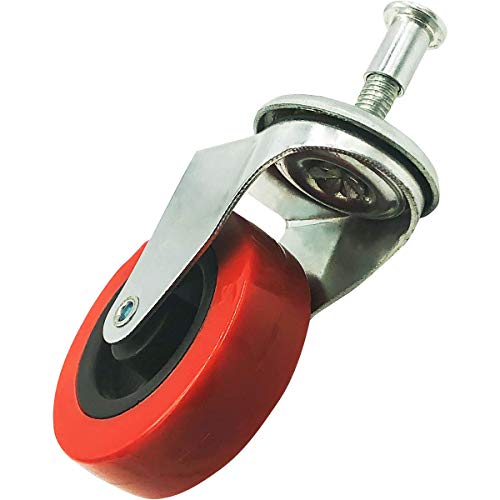 12 Pack Heavy-Duty 2" LOW PROFILE Swivel Caster Wheel for Creeper Service Cart Stool Post Mount - size: 12 Pack