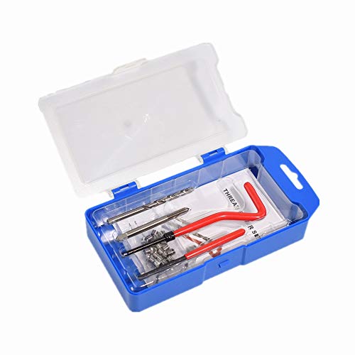 M5 X 0.8 Thread Repair Kit, Metric Helicoil Kit with HSS Drill Bit, 20PC Wire Thread Inserts - size: M5 x 0.8mm