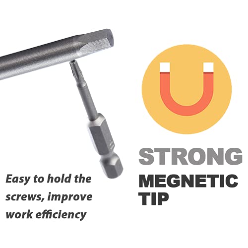 VESTTIO Metric Hex Allen Wrench Bit Set, 8-Piece, 4-Inch, Magnetic S2 | 2.5-12mm, industrial S2 alloy steel, 1/4 inch hex shank, magnetic tips, design for power screwdriver drill impact driver - size: 8 HEX / 4 inch