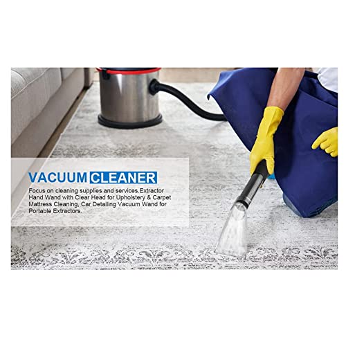 Extractor Tool Large Clear Head for Upholstery & Carpet Cleaning, Car Detailing Vacuum Wand for Portable Extractors A, 19cm - size: 19cm
