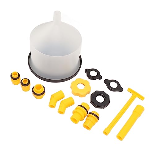 15Pcs Radiator Coolant Filling Funnel Kit, Spill Proof Reinforced Design Cooling System Fill Kit, Automotive Antize Bleeder for Most Vehicles