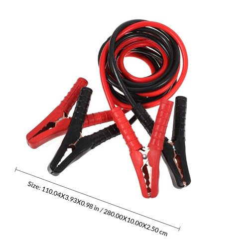 ABOOFAN Heavy Duty Car Emergency Jumper Cables 1000a Thickened Pure Copper Battery Booster Wire with Full Cover Clamps 2.8m for Suv and Compact Vehicle Roadside Power Supply