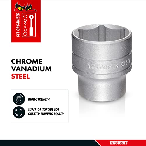 Teng Tools 1/2 Inch 6 Point SAE Shallow 1/4 Inch Drive Chrome Vanadium Socket | Mechanic Tool | Hand Tool - M140116-C - size: 1/2 Inch, style: Shallow SAE