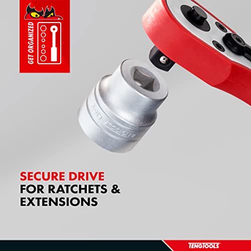 Teng Tools 5/16 Inch 6 Point SAE Shallow 1/4 Inch Drive Chrome Vanadium Socket | Mechanic Tool | Hand Tool - M140110-C - size: 5/16 Inch, style: Shallow SAE