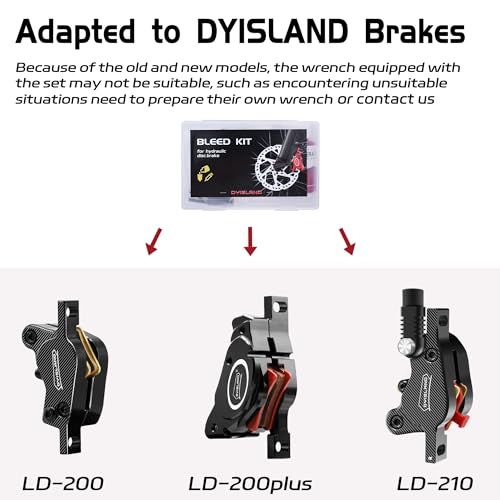 DYISALND Brake Bleed Kit for All Hydraulic Disc Brake Series Products,Including Mineral Brake Fluid and Installation Tools.
