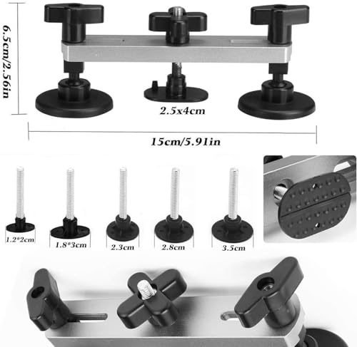 GLISTON Auto Dent Puller Kit with Golden Lifter Dent Remover, Car Body Slide Hammer Paintless Dent Repair Set for Vehicle Dent Removal - size: XL