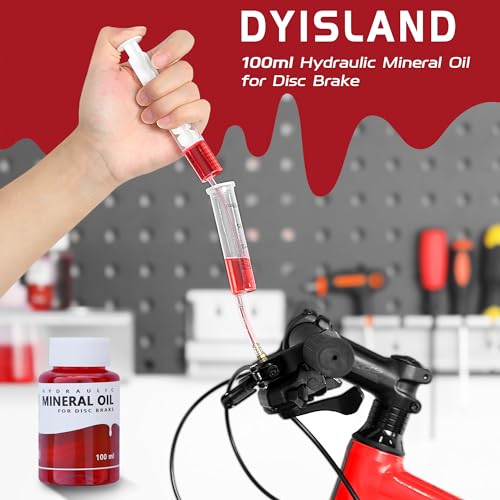 DYISALND Brake Bleed Kit for All Hydraulic Disc Brake Series Products,Including Mineral Brake Fluid and Installation Tools.