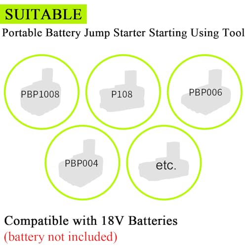 Jumper Cables Adapter Compatible with Ryo.bi 18V Batteries, Silicone Wire 8AWG 2FT Portable Battery Jump Starter Starting Using Tool for Car SUV Truck, Temperature Resistance 392℉(200℃) - size: 2FT