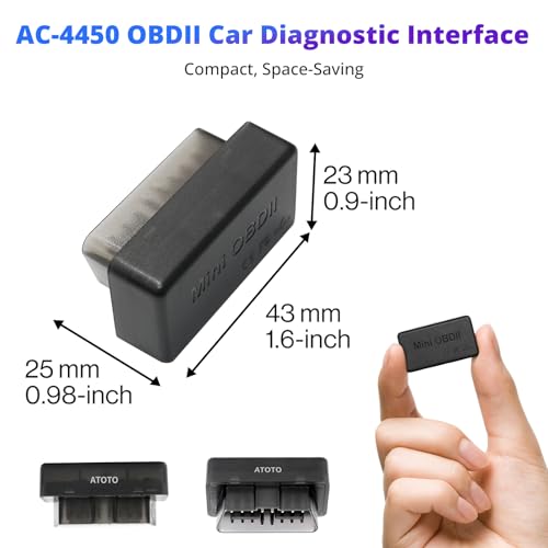 ATOTOZONE AC-4450 Bluetooth OBDII/OBD2 Car Diagnostic Scanner/Scan Tool,Car Engine Fault Code Reader,Check Engine Light,Compatible with A5,A6,S8,P9,X10,V10,P10 Series,Not for F7,P5,P8 Series
