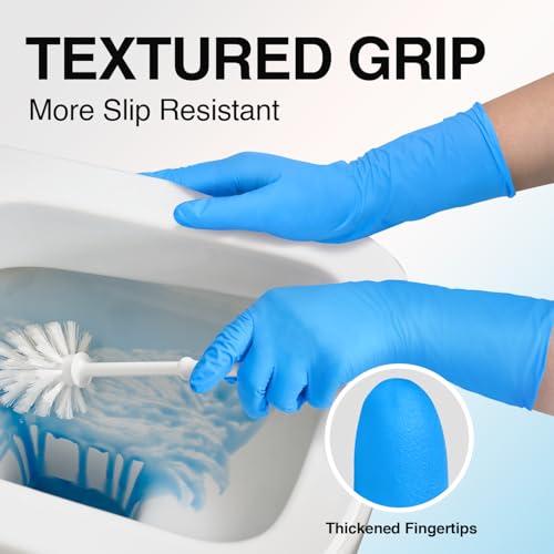 Schneider Nitrile Exam Gloves, Extended 12 Inches Cuff, Small, 4 mil, 50-ct Box, Gloves Disposable Latex Free, Powder Free for Medical, Food Prep, Cleaning, Cooking, Blue - size: Small