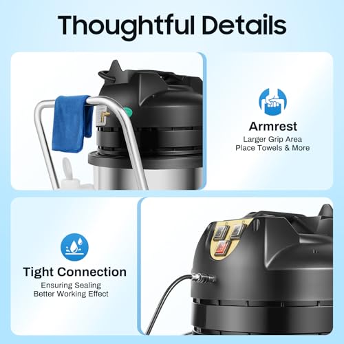 60L/15.85Gal Commercial Carpet Cleaner Machine, 2110W 110V Heavy Duty Extractor Vacuum Washing Machine Portable Carpet Sofa Curtain Cleaner Vacuum Cleane for Car Detailing, Hard Floor (Two Packages)