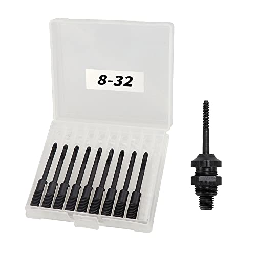 #8-32 Mandrel 10pcs (with Fixing Nut) Replacement Rod 9900S Air Hydraulic Rivet Nut Tool - color: 8-32 Mandrels