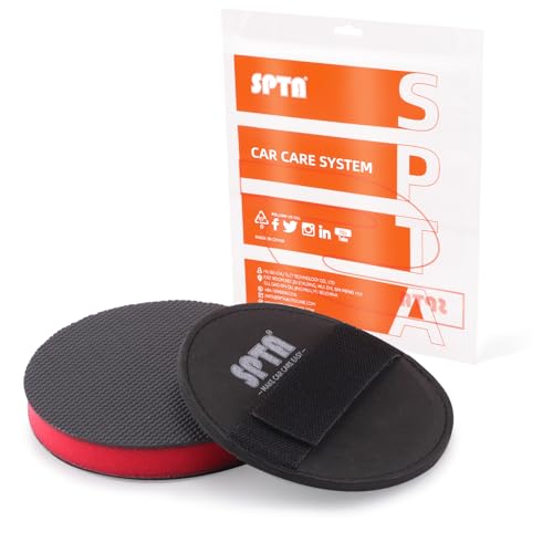 Clay Bar Pad, 5 Inch Mid Grade,1Pc Handle Grip Pad and 1 Pc Clay Bar Applicator, Synthetic for DA Polisher and Rotary Polisher for Car Detailing, Clay Bars Auto Detailing -CHMLP5MA - size: 5inch (125mm)