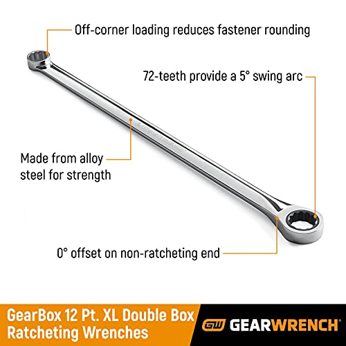 GEARWRENCH GEAWRENCH Gearbox XL Ratcheting Wrench Set, Metric - 85988 12 Count(Pack of 6) - size: 12 Count (Pack of 6), style: 12 Piece Metric