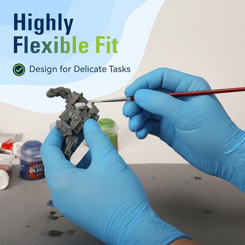 SWIFTLITE Nitrile Gloves, Food Safe Disposable Gloves Latex Free, Blue Rubber Gloves Powder Free for Cooking and Cleaning - size: X-Large
