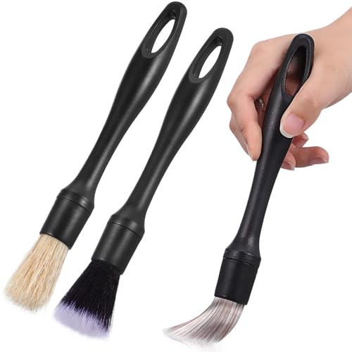 Alasum Car Detailing Brush Set Pp Material with Multiple Brush Heads 3pcs Portable Interior Cleaning Tools for Dashboard, Air Vent, and Crevice Cleaning in Cars