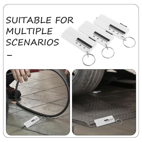 Ciieeo 3pcs Car Tire Thread Depth Gauge Abs Material Precise Measurement Tool for Accurate Tire Tread Inspection