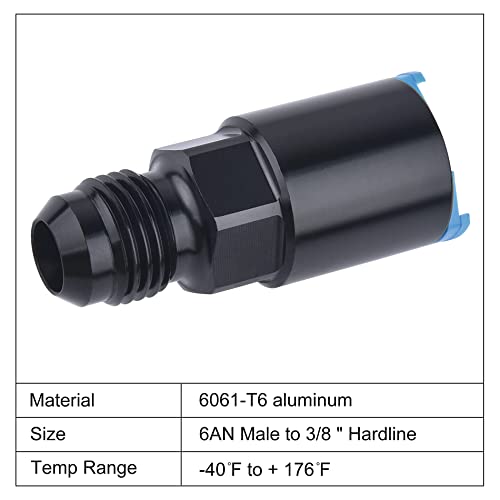 EVIL ENERGY 6AN Male to 3/8" & 5/16" SAE Quick-Disconnect Female Push-On EFI Fuel Rail Fitting 2PCS - size: 6AN to 3/8 & 5/16