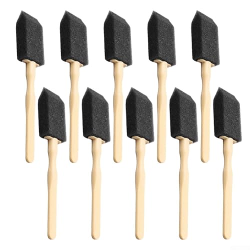 Car Air Vent Cleaning Brush Set Soft Sponge Detailing Tool for Dashboard AC Vents Dust Removal Black 14cm(10Pcs) - size: 10Pcs