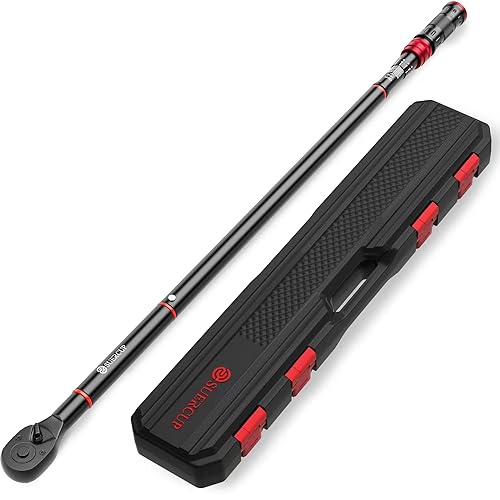 SUERCUP 3/4-inch Drive Click Torque Wrench, 100-850ft.lb/135.5-1151.8Nm | ±3% Accuracy, Heavy Duty Torque Wrench, Professional, Dual Direction Adjustable, 48-Tooth, for Truck & Tractor Maintenance - size: 3/4" 100-850Ft.Lb/135.5-1151.8N.m
