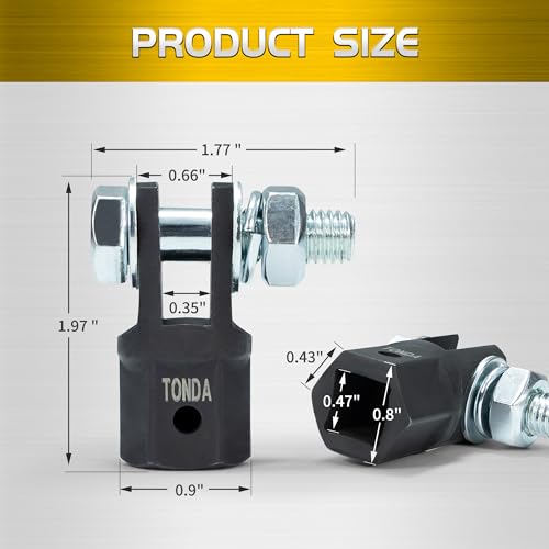TONDA Scissor Jack Drill Adapter for 1/2 Inch Impact Wrench or 13/16 Inch Lug Wrench, 2 Pack - color: 2 PACK