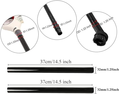 Universal Vacuum Attachments for Shop Vac Accessories Vacuum Hose | 11 Pcs 1 1/4" Vacuum Cleaning Tool with 1 7/8" to 1" Vacuum Hose Adapter, 1.25" Hardwood Floor Brush & Crevice Tool - size: vacuum attachments-11pc