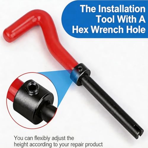 M10 X 1.0 Thread Repair Kit, Metric Helicoil Kit with HSS Drill Bit, 10PC Wire Thread Inserts - size: M10 x 1.0mm