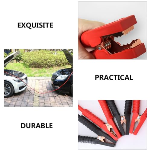Heavy Duty Booster Cables 2500a with Pvc Insulation, 11mm Wire Diameter, Strong Clamping Alligator Clips, No Entanglement Jumper Cables for Car Battery Emergency