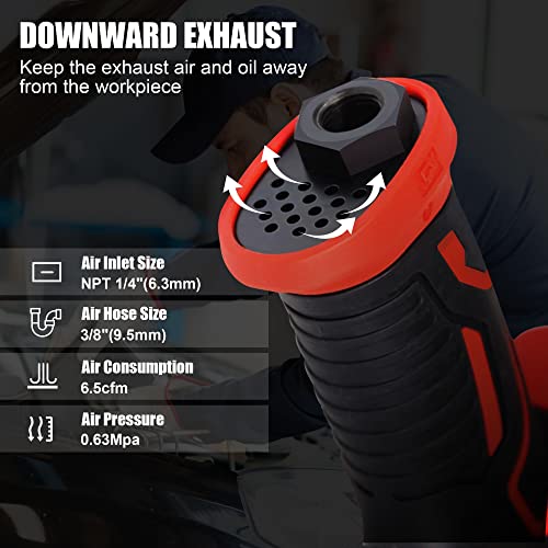 XIIW 1/2 Inch Air Impact Wrench, Max Torque 1560 ft-lbs, Lightweight 4.4 lb | Includes 11 Pcs CR-V Steel Impact Socket Set and Storage Case, 8000RPM 1/2 Air Impact Gun Twin Hammer for Automobile Repair - size: 1/2 inch | 1560 ft-lbs 15 PCS Wrench + Socket