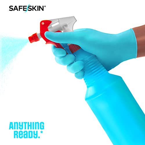 SAFESKIN Disposable Nitrile Gloves in POP-N-GO Pack (50 or 200 Count) Medium Duty, Powder-Free -Cleaning, Gardening, Crafts - size: Small (Pack of 50)