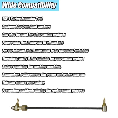 TSE-1 Washing Machine Spring Expansion Tool/Spring Removal Tool,for Front Load Washer Boot Gasket Removal