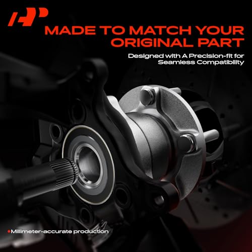 A-Premium Front Wheel Bearing and Hub Assembly Compatible with Ford Focus 2000-2011, w/5-Lug | for Focus 2000-2011, w/5-Lug, High Carbon Steel, Double-Lip Seal Ring, Heat-Resistant Grease