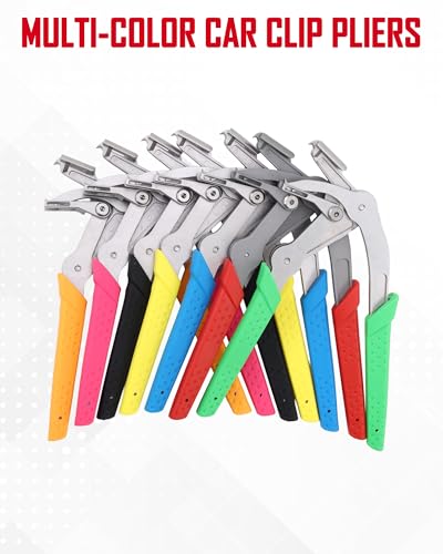 Car Clip Pliers, Panel Clip Removal Pliers, Professional Plastic Fastener Removal Tool for Screw Extractors Without Damage Rose Red - color: Rose Red