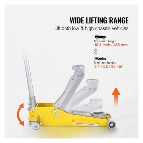 3T/2T Floor Jack Aluminum Hydraulic Racing Car with Dual Piston Lift Pump for Auto Repaire(3T Aluminum) - color: 3T Aluminum