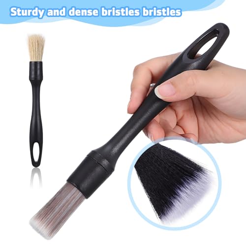 Alasum Car Detailing Brush Set Pp Material with Multiple Brush Heads 3pcs Portable Interior Cleaning Tools for Dashboard, Air Vent, and Crevice Cleaning in Cars