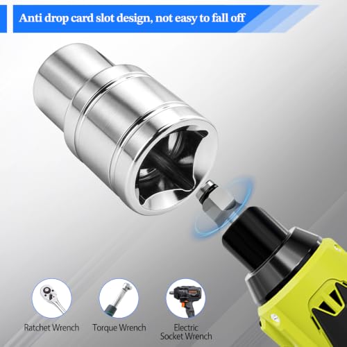 2 Pcs 1/2" Drive 12mm Shallow Impact Socket | Anti-Rounding 12 Point Design, Square Chamfered Opening, Easy Removal of Axle Nut - color: Shallow, size: 12mm